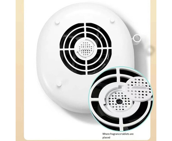 Зображення 3 Професійна настільна витяжка UV-N1 с НЕРА фильтром + 2 USB входа, 60 Вт. Білий, Колір: White