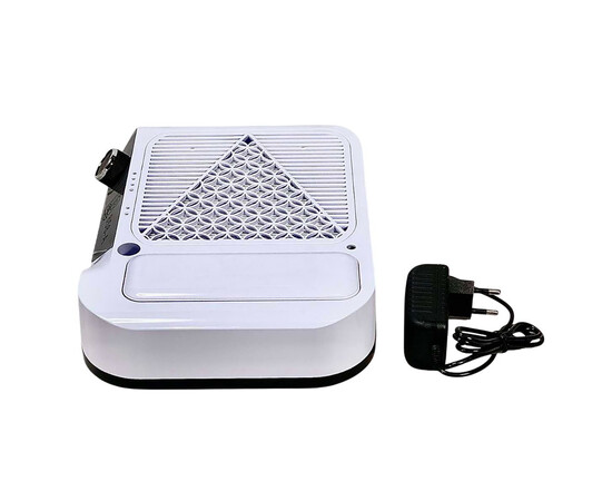 Зображення 2 Витяжка для манікюру Nail Dust Collector 858-А 80 Вт, біла, Колір: White