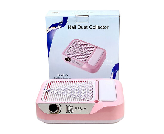 Изображение 3 Вытяжка для маникюра Nail Dust Collector 858-А 80 Вт, розовая, Цвет: Pink