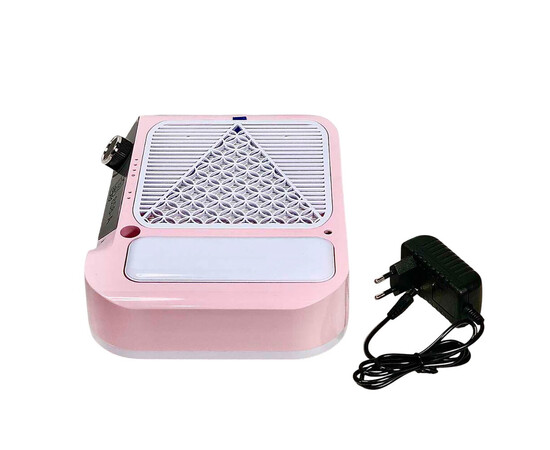 Изображение 2 Вытяжка для маникюра Nail Dust Collector 858-А 80 Вт, розовая, Цвет: Pink