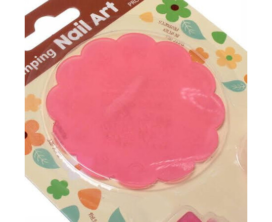 Зображення 2 Набір для стемпінгу пластиковий А (малюнок рандомний) Рожевий