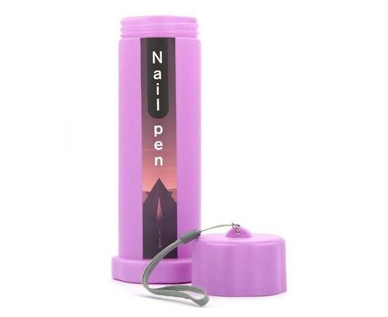 Зображення 2 Фіолетовий пластиковий чехол / тубус для зберігання пензликів, 6 х 21 см