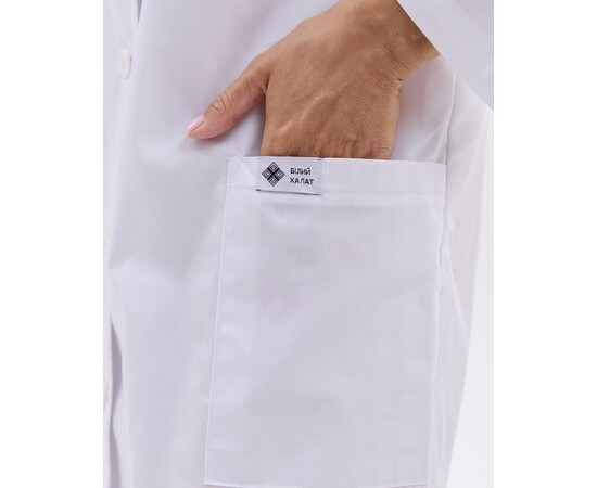 Зображення 6 Медичний халат Студент білий (довгий рукав) р. 54, "БІЛИЙ ХАЛАТ" 586-324-677, Розмір: 54, Цвет: білий