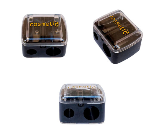 Изображение 3 Точилка косметическая на 2 карандаша, черная