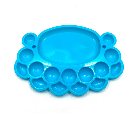 Зображення 2 Палітра для змішування кольорів 16 секцій 19x12 см, блакитна