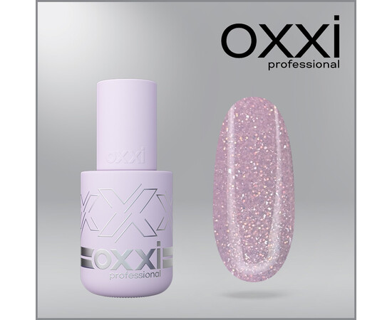 Изображение 2 Камуфлирующая база Oxxi Professional Sugar Base 01 розовая с глитером, 10 мл, Объем (мл, г): 10, Цвет: 01