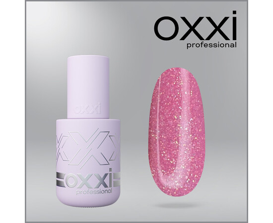 Изображение 2 Камуфлирующая база Oxxi Professional Sugar Base 12 малиново-красная с глитером, 10 мл, Объем (мл, г): 10, Цвет: 12