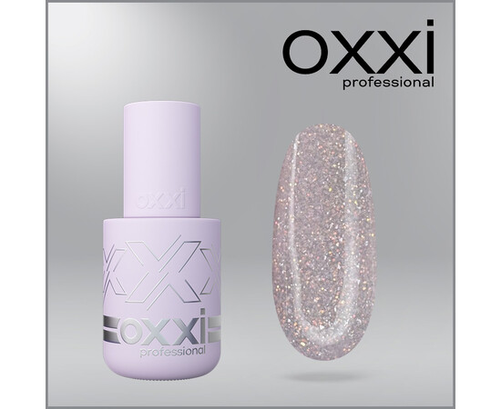 Зображення 2 Камуфлююча база Oxxi Professional Sugar Base 02 блідо-рожева з глітером,10 мл, Об'єм (мл, г): 10, Колір: 02