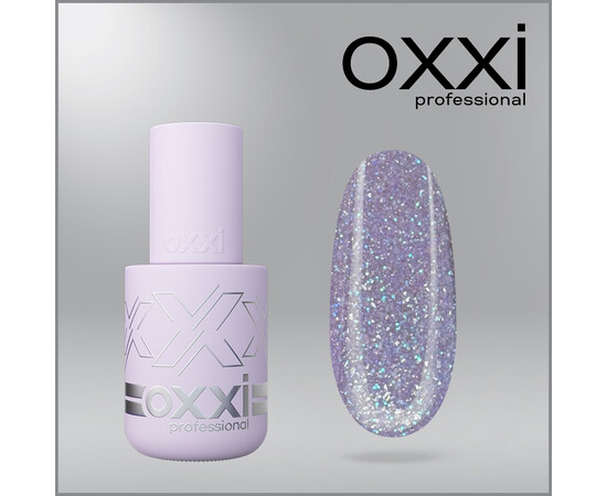 Изображение 2 Камуфлирующая база Oxxi Professional Sugar Base 07 фиолетовая с глитером, 10 мл, Объем (мл, г): 10, Цвет: 07
