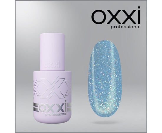 Изображение 2 Камуфлирующая база Oxxi Professional Sugar Base 08 светло-синяя с глитером, 10 мл, Объем (мл, г): 10, Цвет: 08