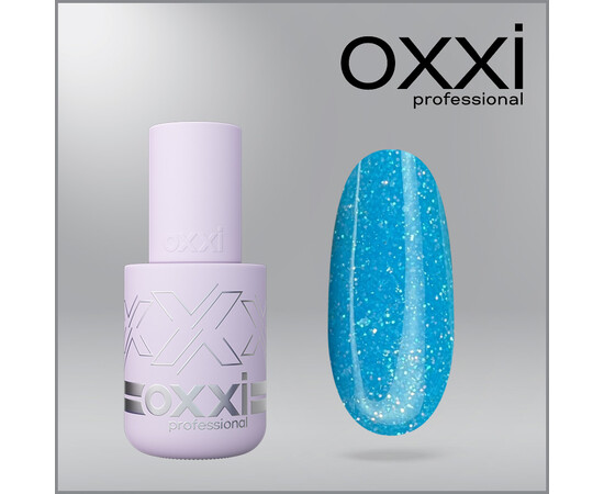 Изображение 2 Камуфлирующая база Oxxi Professional Sugar Base 09 ярко-голубая с глитером, 10 мл, Объем (мл, г): 10, Цвет: 09