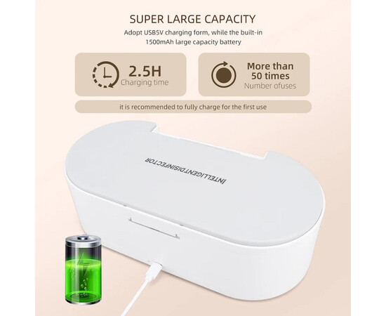 Зображення 8 Ультрафіолетовий стерилізатор з акумулятором TFG-110 UV білий, 9 Вт