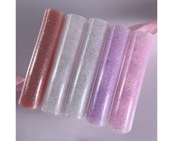 Изображение 4 Полигель OXXI Professional Liquid Poly Gel 29 молочный с голубым шимером, 10 мл, Объем (мл, г): 10, Цвет: 29