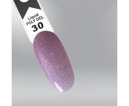 Зображення 3 Полігель OXXI Professional Liquid Poly Gel 30 бузковий з шимером, 10 мл, Об'єм (мл, г): 10, Колір: 30