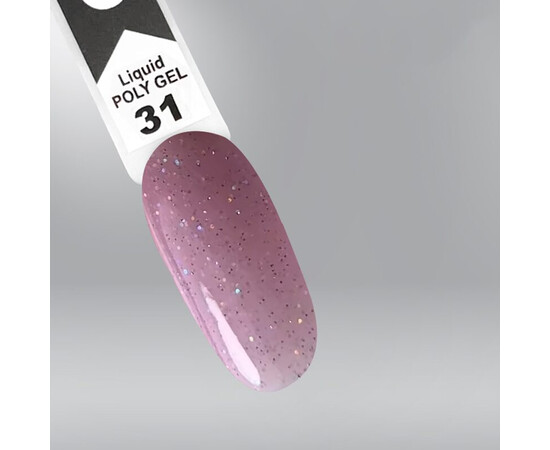Зображення 3 Полігель OXXI Professional Liquid Poly Gel 31 ліловий з шимером, 10 мл, Об'єм (мл, г): 10, Колір: 31