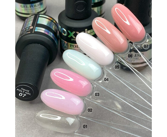 Зображення 3 Полігель OXXI Professional Liquid Poly Gel 01 прозорий, 10 мл, Об'єм (мл, г): 10, Колір: 01
