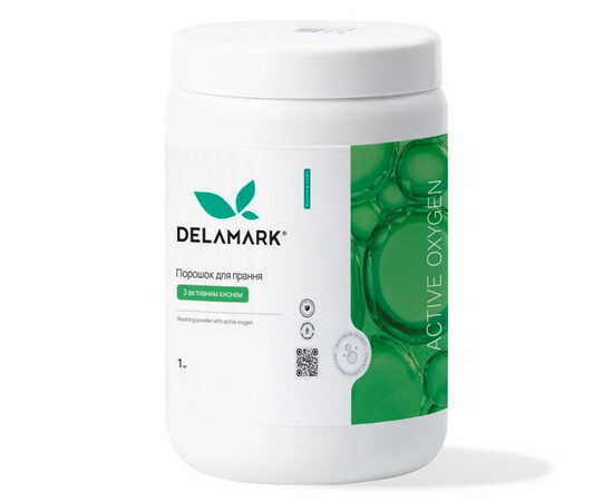 Зображення 2 Пральний порошок з активним киснем Delamark, 1 кг (4820152333582)