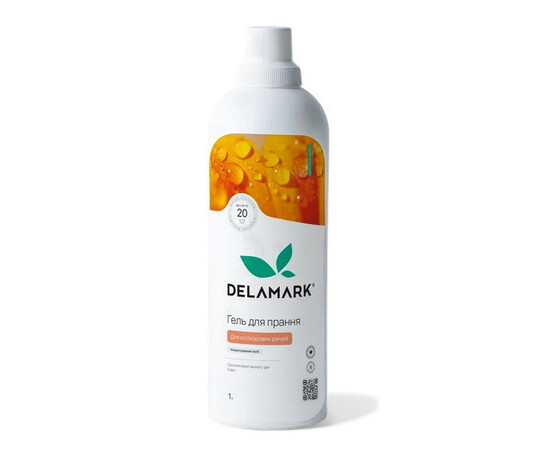Изображение 2 Жидкое концентрированное бесфосфатное средство для стирки Delamark Colour, 1 л (4820152330161)