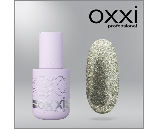 Зображення 5 Гель-лак Oxxi Brillant Cat 01 золотий з блискітками, 10 мл, Об'єм (мл, г): 10, Колір: 01