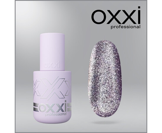 Зображення 5 Гель-лак Oxxi Brillant Cat 06 фіолетовий з блискітками, 10 мл, Об'єм (мл, г): 10, Колір: 06