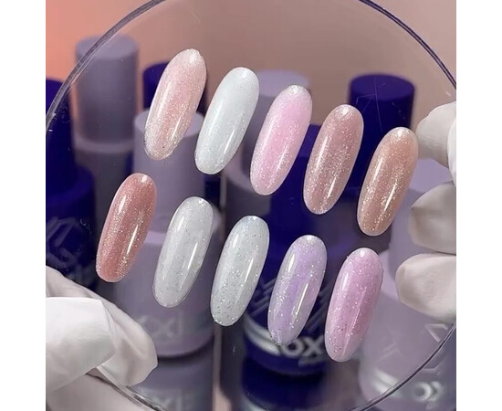 Зображення 5 Полігель OXXI Professional Liquid Poly Gel 28 молочний з рожевим шимером, 15 мл, Об'єм (мл, г): 15, Колір: 28