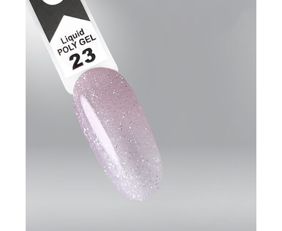 Изображение 3 Полигель OXXI Professional Liquid Poly Gel 23 молочный с шимерами, 15 мл, Объем (мл, г): 15, Цвет: 23