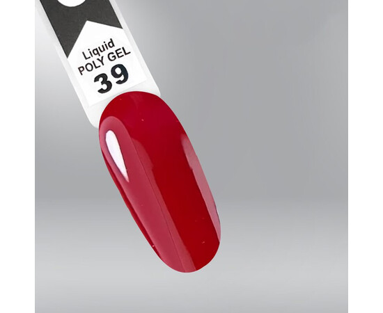 Зображення 2 Полігель OXXI Professional Liquid Poly Gel 39 темно-червоний, 15 мл, Об'єм (мл, г): 15, Колір: 39