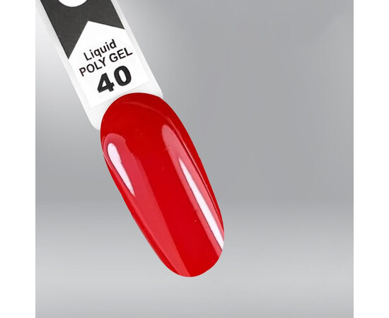 Изображение 2 Полигель OXXI Professional Liquid Poly Gel 40 красный, 15 мл, Объем (мл, г): 15, Цвет: 40