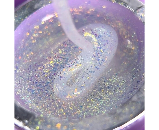 Зображення 2 Моделюючий гель Oxxi Builder Gel Bogema 01 молочний з голографічними блискітками, 15 мл, Об'єм (мл, г): 15, Колір: 01