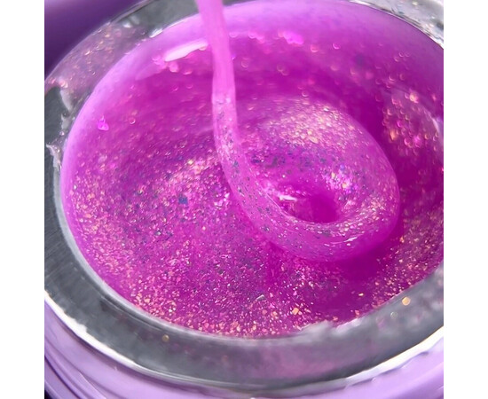 Зображення 2 Моделюючий гель Oxxi Builder Gel Bogema 05 ліловий з голографічними блискітками, 15 мл, Об'єм (мл, г): 15, Колір: 05