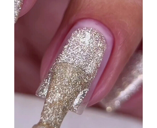 Зображення 3 Гель-лак Oxxi Brillant Cat 01 золотий з блискітками, 10 мл, Об'єм (мл, г): 10, Колір: 01