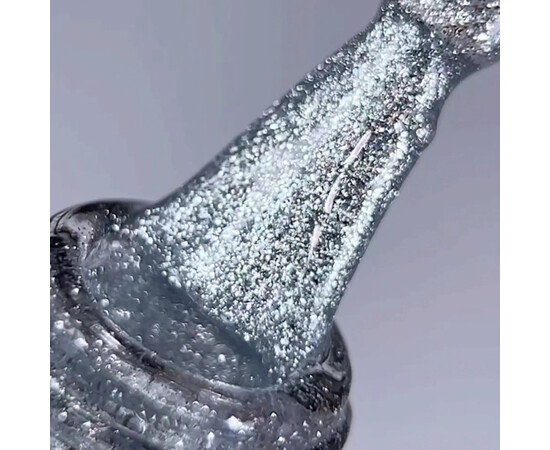 Изображение 2 Гель-лак Oxxi Brillant Cat 02 серебристый с блестками, 10 мл, Объем (мл, г): 10, Цвет: 02