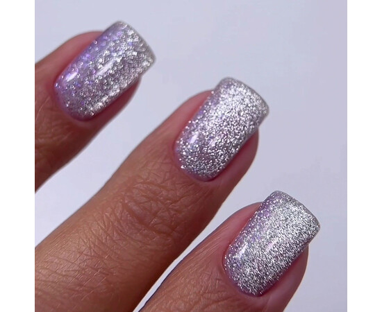 Изображение 4 Гель-лак Oxxi Brillant Cat 03 сиреневый с блестками, 10 мл, Объем (мл, г): 10, Цвет: 03