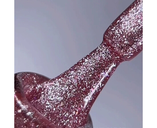 Изображение 2 Гель-лак Oxxi Brillant Cat 07 розово-бежевый блестками, 10 мл., Объем (мл, г): 10, Цвет: 07