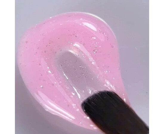 Зображення 2 Моделюючий гель Oxxi Builder ProGel 20 рожевий з блискітками, 15 мл, Об'єм (мл, г): 15, Колір: 20