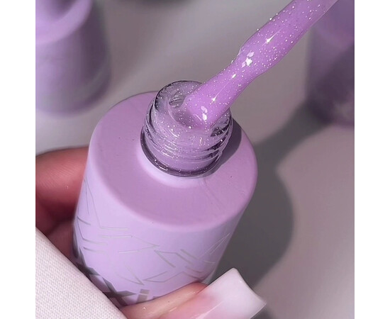 Изображение 3 Полигель OXXI Professional Liquid Poly Gel 43 сиреневый светоотражающий, 10 мл, Объем (мл, г): 10, Цвет: 43
