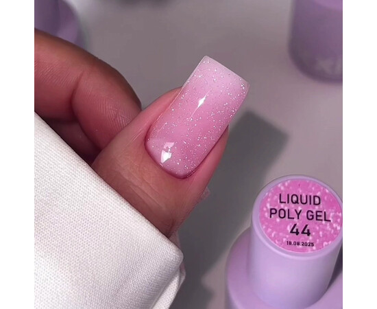Зображення 3 Полігель OXXI Professional Liquid Poly Gel 44 рожевий світловідбивний, 15 мл, Об'єм (мл, г): 15, Колір: 44