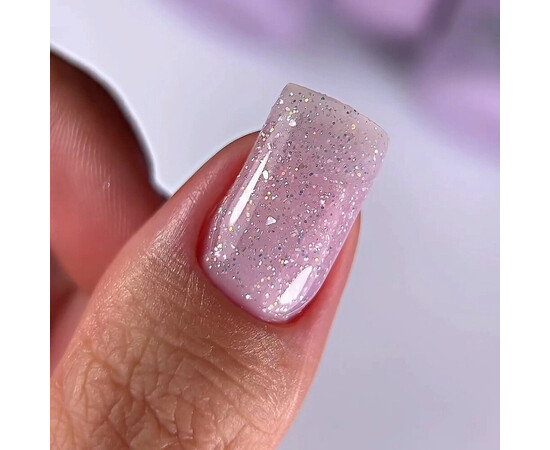 Зображення 3 Полігель OXXI Professional Liquid Poly Gel 37 бузковий з блискітками, 15 мл, Об'єм (мл, г): 15, Колір: 37