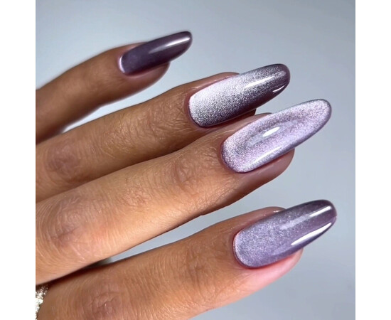 Изображение 3 Гель-лак Oxxi Lux Silk Cat 10 темно-фиолетовый, 10 мл, Объем (мл, г): 10, Цвет: 10