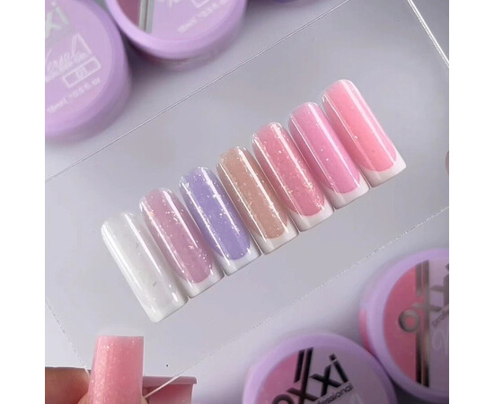 Зображення 6 Моделюючий гель Oxxi Builder Gel Versal 07 рожево-персиковий з поталлю, 15 мл, Об'єм (мл, г): 15, Колір: 07