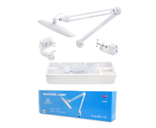 Зображення 13 Настільна світлодіодна безтіньова лампа Global Fashion 9501 24 Вт, біла