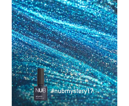 Изображение 2 Гель-лак NUB Mystery 9D 17 Titan магнитный сине-голубой, 8 мл, Объем (мл, г): 8, Цвет: 017