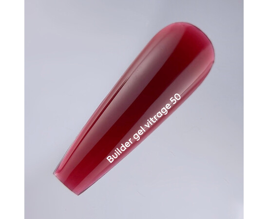 Изображение 2 NailsOfTheDay Builder Gel 50 vitrage красный витражный гель для наращивания ногтей, 15 мл, Объем (мл, г): 15, Цвет: 50