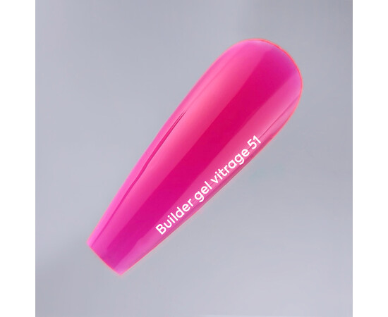 Изображение 2 NailsOfTheDay Builder Gel 51 vitrage розовый витражный гель для наращивания ногтей, 15 мл, Объем (мл, г): 15, Цвет: 51