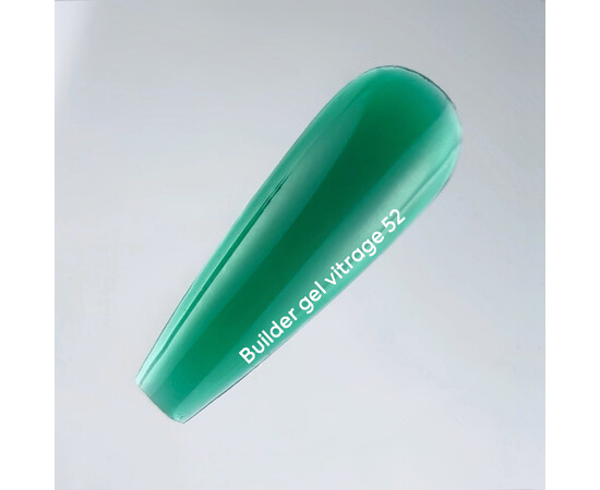 Изображение 2 NailsOfTheDay Builder Gel 52 vitrage зеленый витражный гель для наращивания ногтей, 15 мл, Объем (мл, г): 15, Цвет: 52