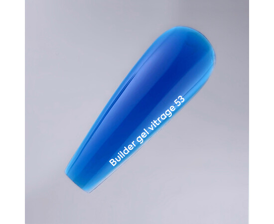 Изображение 2 NailsOfTheDay Builder Gel 53 vitrage синий витражный гель для наращивания ногтей, 15 мл, Объем (мл, г): 15, Цвет: 53