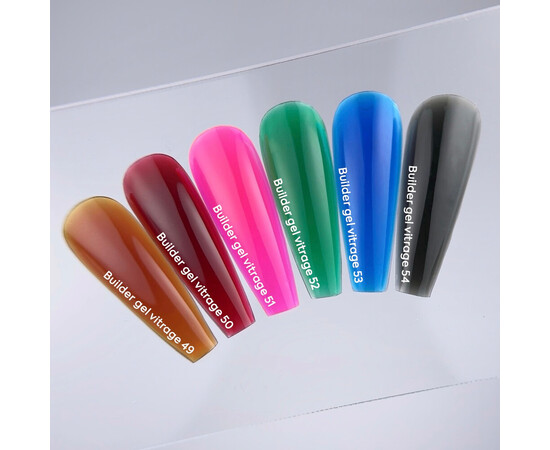 Изображение 8 NailsOfTheDay Builder Gel 51 vitrage розовый витражный гель для наращивания ногтей, 15 мл, Объем (мл, г): 15, Цвет: 51