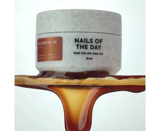 Изображение 3 NailsOfTheDay Builder Gel 49 vitrage карамельный витражный гель для наращивания ногтей, 15 мл, Объем (мл, г): 15, Цвет: 49