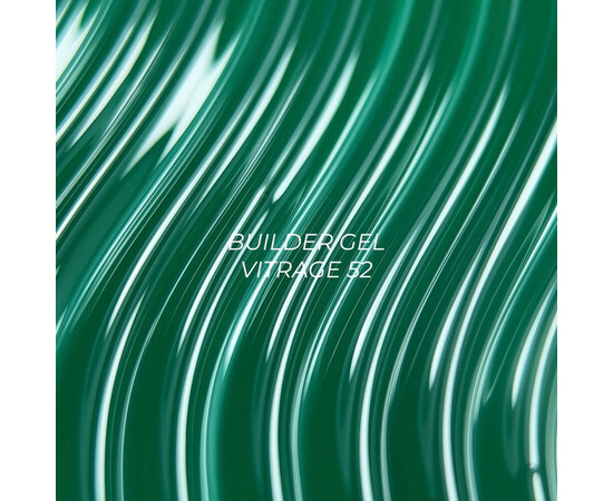 Изображение 4 NailsOfTheDay Builder Gel 52 vitrage зеленый витражный гель для наращивания ногтей, 15 мл, Объем (мл, г): 15, Цвет: 52