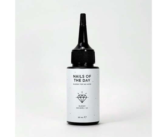 Зображення 2 Глянцевий топ без липкого шару та з уф-фільтрами NailsOfTheDay Glossy top no wipe , 50 мл (refill), Об'єм (мл, г): 50
